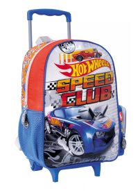Mochila Con Carro Hot Wheels - Speed Club - 16 Pulgadas