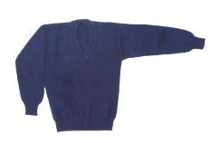 Pullover Sweater Colegial Escote V Grueso