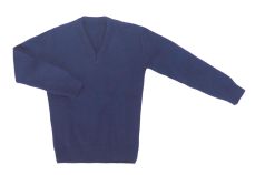 Pullover Sweater Colegial Escote V 