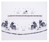 Sábana Cuna Alta Costura Bordada - 3 Piezas 