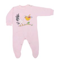 Enterito Bebe De Algodon Pata Larga Con Estampado  de Pelicano