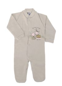 Enterito estampado manga larga con pie  