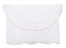 Sábana Batista Moisés Catre Colecho Bordado Festón con Ondas  - 3 Piezas 