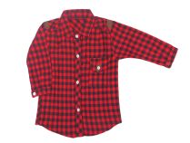 Camisa Escocesa Manga Larga Frisada 