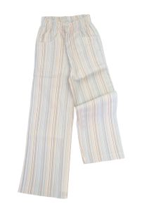 Pantalon Corderoy Rayado Con Cintura Elastizada