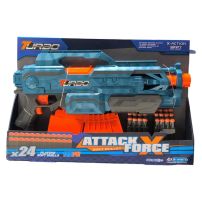 Pistola Rifle Arma Lanza Dardos Electronica Attack Force Turbo X24 Dardos Descarga Rapida
