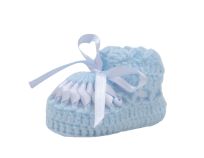 Escarpines Tejido a Mano con Cinta Entrelazada