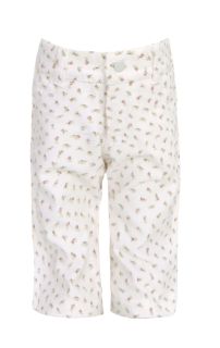 Pantalon de Corderoy con cintura elastizada estampado de florecitas