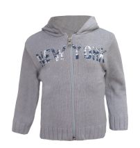 Campera Tejida con Cierre y Capucha