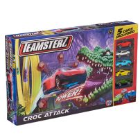 Pista De Autos Teamsterz Turbo City Croc Attack - Incluye 5 Autos 