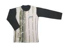 Remera Manga Larga Estampado con Rayas