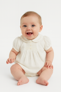 Enteritos Babucha crep  punto smock 