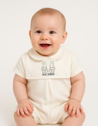 Enteritos Babucha Pique con cuello bordado