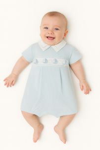 Enteritos Babucha Pique con cuello bordado