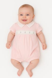 Enteritos Babucha Pique con cuello bordado