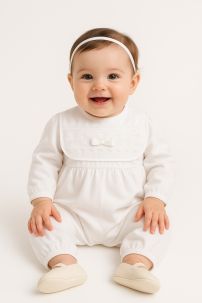 Enteritos Babucha seda labrada bordada y puntilla manga larga