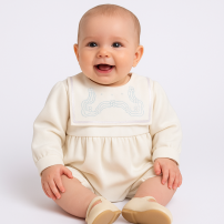 Enteritos Babucha tela mecanica bordada manga larga