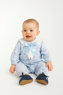 Enteritos Babucha viyela escocesa manga larga