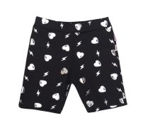 Calza Ciclista estampada con rayos y corazones 