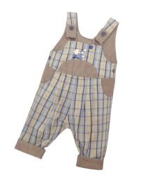 Jardinero Largo Gabardina Combinada con Broche