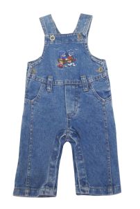 Jardinero Largo de Jeans Bordado