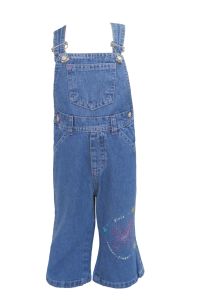 Jardinero Largo Jeans Bordado