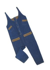 Jardinero Largo Jeans con detalle en corderoy