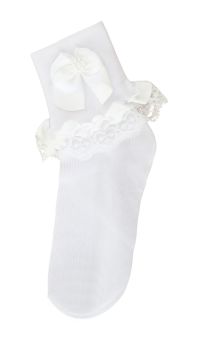 Media Soquete streech con Puntilla y moño