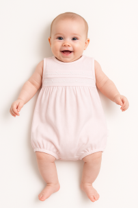 Enteritos Babucha Pique bordado sin manga