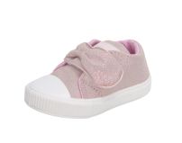 Zapatilla Velcro con moño brillo