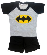 Pijama Disfraz Short y Remera Manga Corta Batman