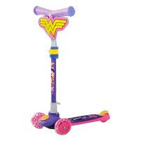 Monopatin 3 Ruedas Wonder Woman Plegable Con Luces En Las Ruedas