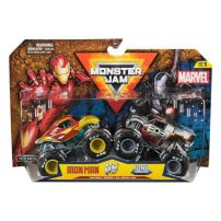 Monster Jam - Set De Vehiculos Monster Truck Iron Man Vs War Machine - Escala 1:64