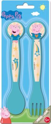 Set Cubiertos Tenedor y Cuchara Peppa Pig