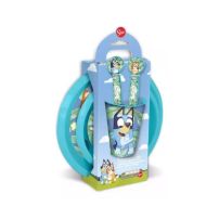 Set De Vajilla 5 Piezas Bluey - Plato Playo - Bowl - Vaso - Tenedor Y Cuchara 