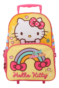 Mochila Con Carro Hello Kitty - 16 Pulgadas 