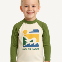 Remera UV Manga Larga Estampada back to nature