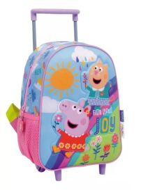 Mochila Con Carrito Peppa Pig -  12 Pulgadas