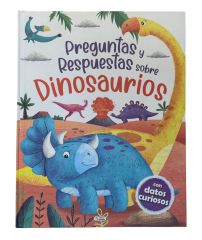 Libro Preguntas Y Respuestas Sobre Dinosaurios - Tapa Dura - Con Datos Curiosos