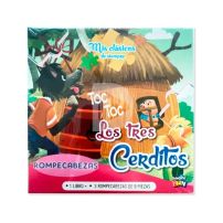 Los Tres Cerditos  - 1 Libro - 3 Puzzles De 9 Piezas