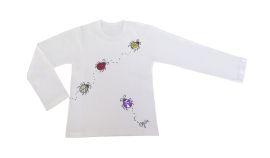Remera Manga Larga Mariquita lentejuelas