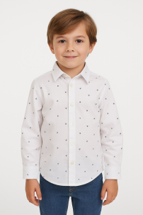 Camisa Manga Larga Estampada 