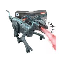 Dinosaurio Velociraptor - Camina Con Luz, Sonido Y Tira Humo 