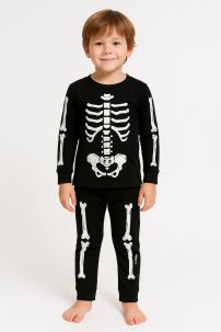 Pijama Manga Larga Esqueleto - Brilla En La Oscuridad 