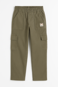 Pantalón De Gabardina Cargo Recto