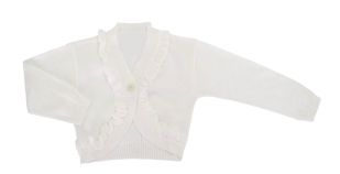 Bolero de Hilo con Volado y Boton Brillante