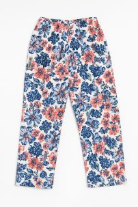 Pantalon de Corderoy Floreado Con Cinturon Elaztizado