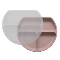 Plato De Silicona Con 3 Divisiones y Tapa