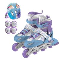 Rollers Frozen 3 En 1 Con Ruedas Intercambiables Y Luces + Kit De Proteccion 