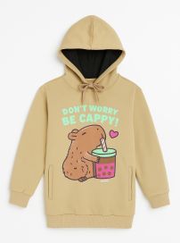 Buzo Frizado Con Capucha Personaje Capibara